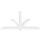 Ekena Millwork Redmond Architectural Grade PVC Gable Bracket, 108"W x 49 1/2"H x 6"D x 6"F, 11/12 Pitch GBP108X50X0606RED00 - alternate 2
